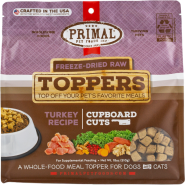 Primal Dog/Cat FD Raw Topper Cupboard Cuts Turkey 18 oz