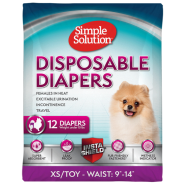 Simple Solution Disposable Female Diapers XS/Toy 12 pk