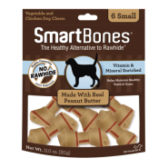 SmartBones Classic Bone Chews Peanut Butter SM 6 pk