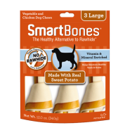 SmartBones Classic Bone Chews Sweet Potato LG 3 pk