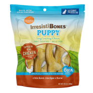 Canine Naturals IrresistiBones Puppy Chicken Reg 4.5" 6pk