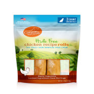 Canine Naturals Hide-Free Chicken Rolls Medium 4" 2 Pk