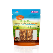 Canine Naturals Hide-Free PntButter Rolls Large 7" 2 Pk