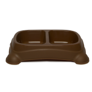 Gardner Double Feeder Bowl Brown LG