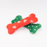 ZippyPaws Holiday Plush Bones Patterned Large 2 pc