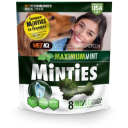 Minties Maximum Mint Dental Bones MD/LG 6.4 oz 8 ct