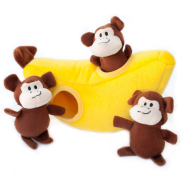 ZippyPaws Burrow Squeaker Toy Monkey n Banana