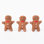 ZippyPaws Holiday Miniz Gingerbread Men