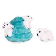 ZippyPaws Burrow Squeaker Toy Polar Bear Igloo