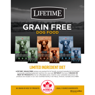 Lifetime Grain Free Dog Food Sell Sheet
