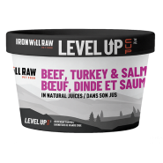 Iron Will Raw Dog Cup Beef Turkey & Salmon 4oz
