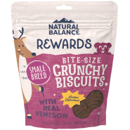 NB Dog Treats Rewards Crunchy Biscuits Venison SmBreed 8 oz