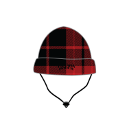 Canada Pooch Patterned Beanie Red Plaid XL