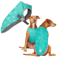 Canada Pooch Chill Seeker Cooling Vest WetRvl GrnSmly Sz 16