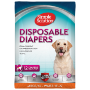 Simple Solution Disposable Female Diapers L/XL 12 pk
