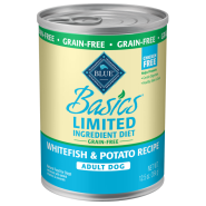 Blue Dog Basics LID GF Whitefish & Potato 12/12.5 oz