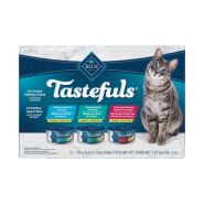 Blue Cat Tastefuls Adlt VrtyPk Tuna/Chk/FshShr Flkd 12/5.5oz