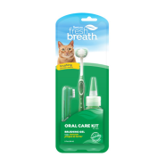 TropiClean Fresh Breath Oral Care Brushing Kit for Cats 2oz