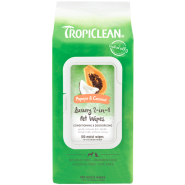 TropiClean Luxury 2-in-1 Pet Wipes Papaya & Coconut 100 pk