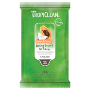 TropiClean Luxury 2-in-1 Pet Wipes Papaya & Coconut 20 pk