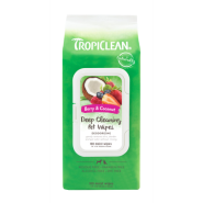TropiClean Deep Cleaning Wipes Berry & Coconut 100 pk