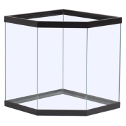 Marineland Aquarium Blk Tempered Pentagon 44 gal 22"x22"x24"