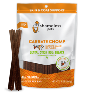 Shameless Pets Dog Dental Sticks Carrate Chomp 7.2 oz