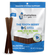 Shameless Pets Dog Dental Sticks The Tooth Berry 7.2 oz
