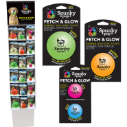 Spunky Pup Fetch & Glow Ball Display LG/MED/SM 48 ct
