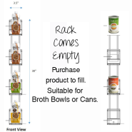 Fruitables Rack 3: 2X4 Short For Cans Shelf Edge Holds 8 uni