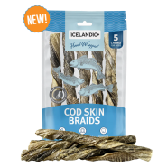 Icelandic+ Dog Cod Skin Hand Wrapped Braid 5 pk 1.5 oz