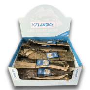 Icelandic+ Dog Short Cod Skin Strips Display 36 Ct