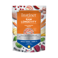 Instinct Dog Raw Longevity Frozen Adult 7+ Chkn Bites 4 lb