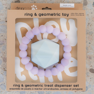 Dexypaws Dog Aggressive Chew Geometric & Ring Prple&Blue 2pk