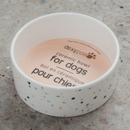 Dexypaws Dog Ceramic Bowl Terrazzo 8" 50oz
