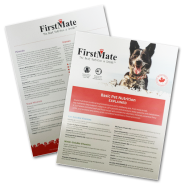 FirstMate Basic Pet Nutrition Sheet