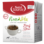 NutriSource Dog PureVita Beef Stew 12/12.5oz