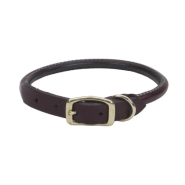Circle T Latigo Leather Round Collar w/Brass 5/8"x16"