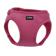 Li'l Pals Microfibre Harness Dog Pink 10-12"