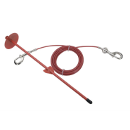 Titan Dome Stake and Hvy Tie Out Cmbo w/Nickel Snap Red 15