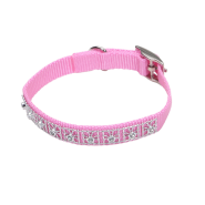 Nylon Jeweled Collar 5/8x14" Bright Pink