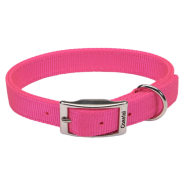 DoublePly Standard Nylon Collar 1x18" Neon Pink