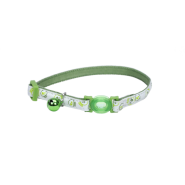 SafeCat Glow in the Dark Adj Breakaway Collar 8-12" LimeSkll