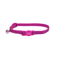 SafeCat Adj Nyl Bkwy Collar Orchid 12"
