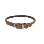 CircleT Oak Tanned Leather Round Collar 5/8x16" Tan