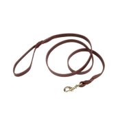 Circle T Latigo Lthr Twisted Leash Solid Brass Snap 5/8"x6