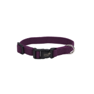 New Earth Soy Adjustable Collar 5/8" x 8-12" Eggplant