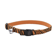 New Earth Soy Breakaway Cat Collar Orange & Stripe 8-12"