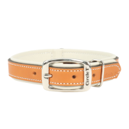 Circle T Double-Ply Leather Collar 3/4"x14" Tan & Cream