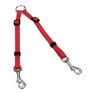 Coastal 2-Dog Leash Coupler 3/8"x18-24" Red